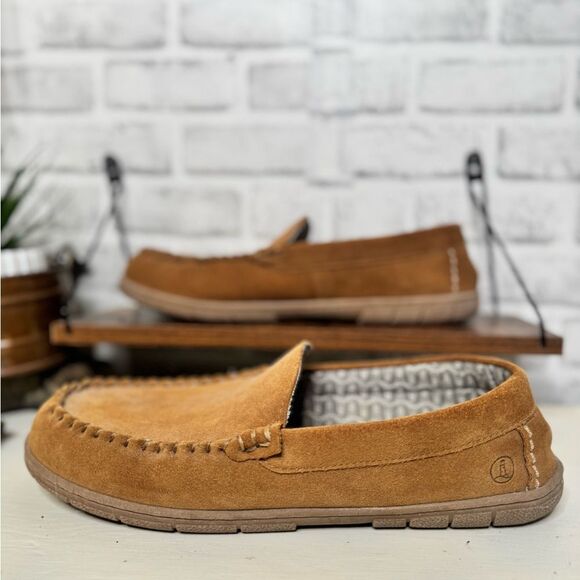 Lands End Suede Slip On Slippers Loafers House Shoes Size 13 - Picture 1 of 6